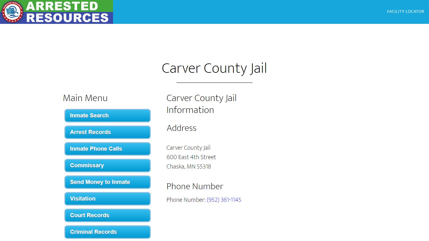 Carver County Jail - Inmate Search - Chaska, MN