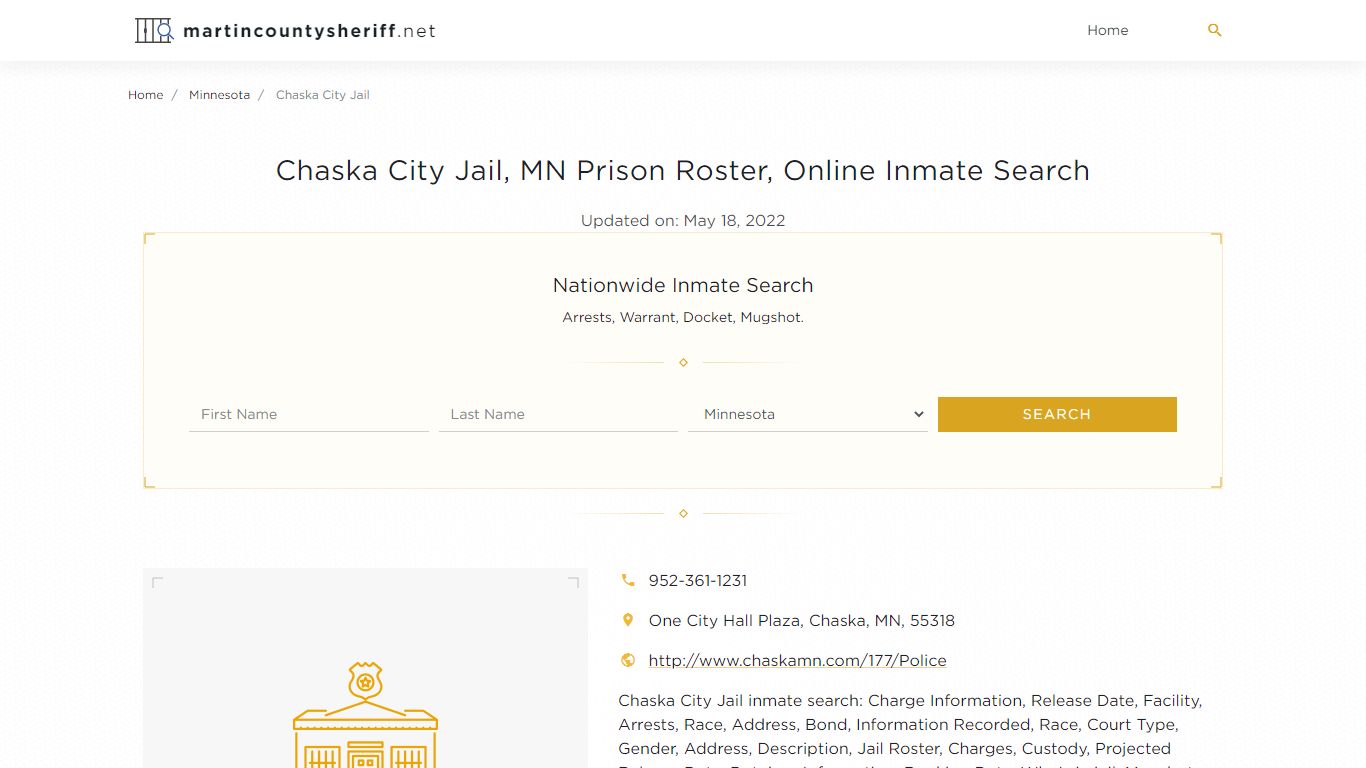 Chaska City Jail, MN Prison Roster, Online Inmate Search ...